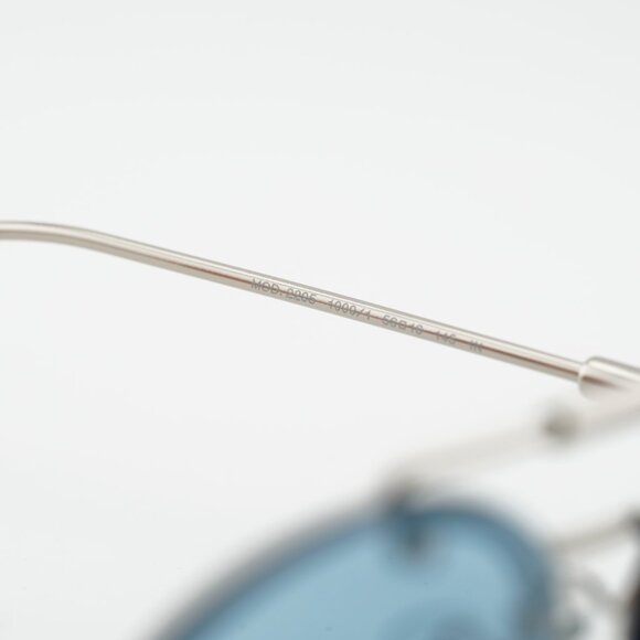 Versace VE2295 1000/1 Sunglasses Silver Oval Frame, Light Blue Lenses main image 6